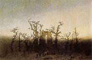 Abbey under Oak Trees Caspar David Friedrich